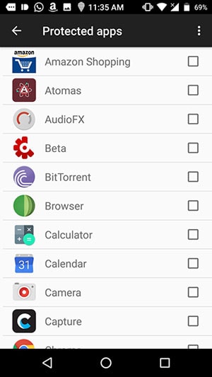 Apps protegidos