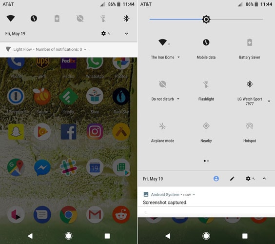 Impostazioni rapide Android Oreo