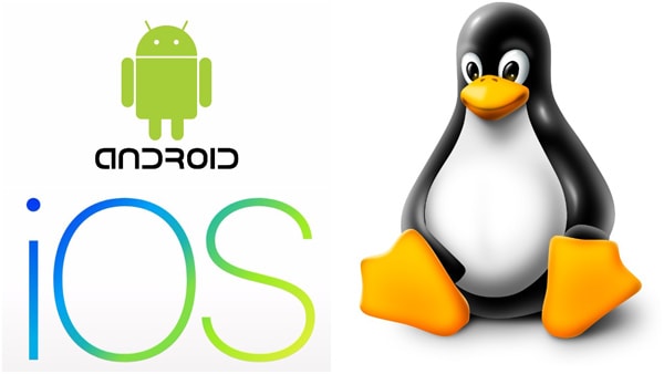 Android iOS Linux Logo