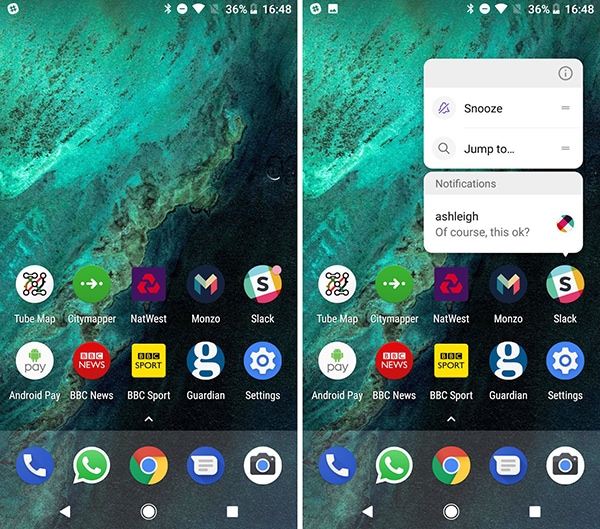 Punti di notifica Android Oreo