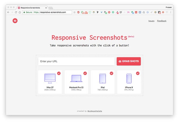 Responsieve screenshots