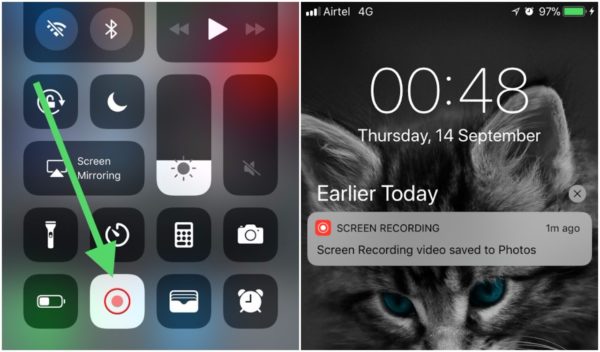 Pagre-record ng Screen iOS 11