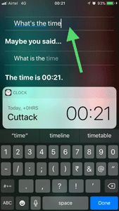 Тип текста Siri в iOS 11