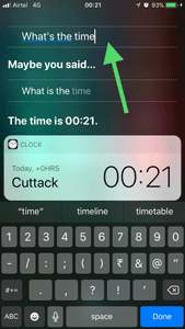 Siri Text Type in iOS 11