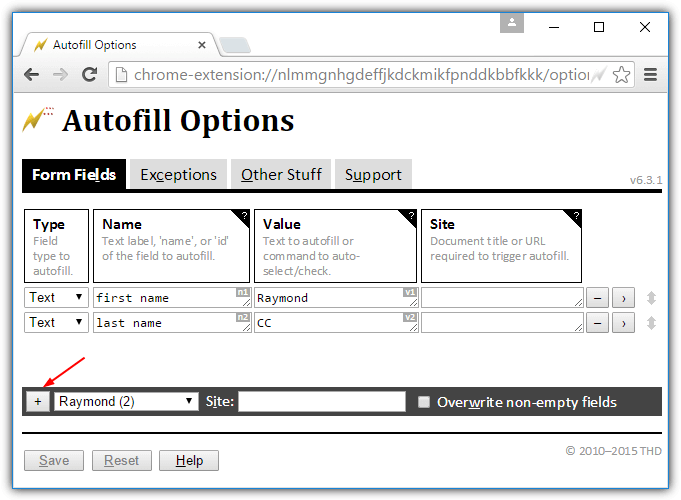 Formularios de autocompletar