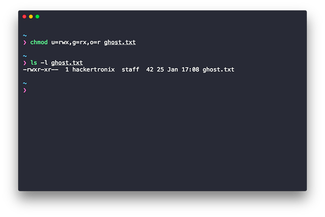 Commande Linux chmod