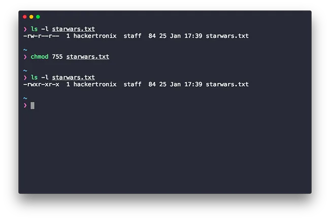 chmod octal Linux Command