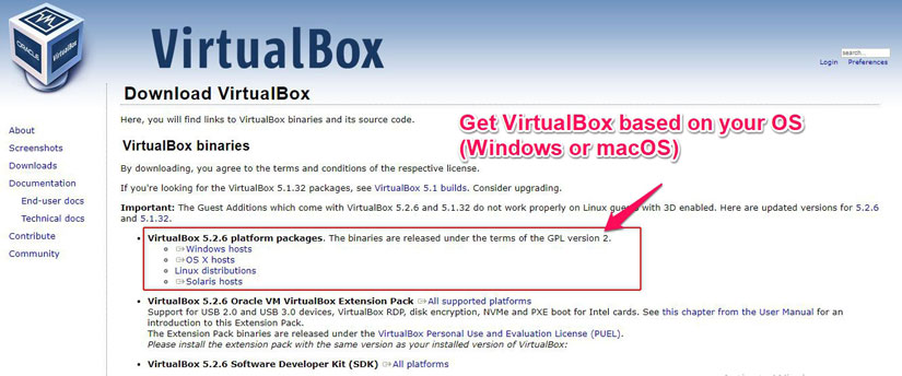 Télécharger VirtualBox