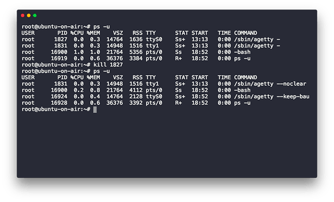 matar o comando Linux