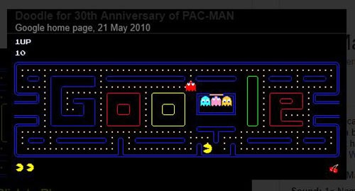 パックマングーグル隠しゲーム