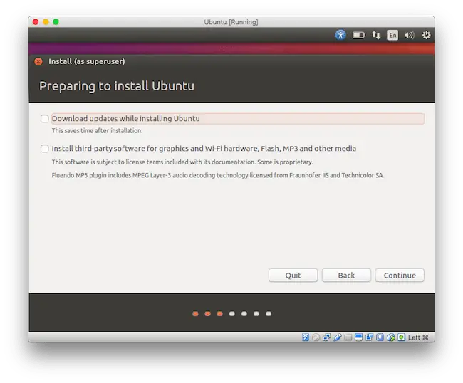 Ubuntuを準備する