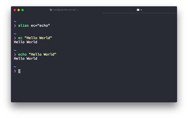 Alias Demo Linux Commando