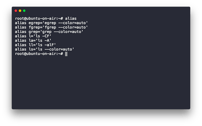 Alias Lists Linux Command