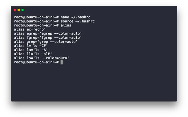 Lista aliasów Linux Command