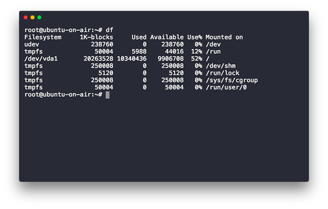 df Linux-opdracht