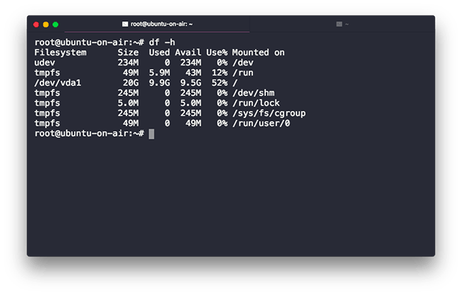 df Linux-opdracht met vlag
