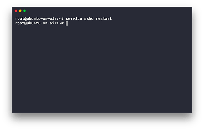 service herstart Linux Command