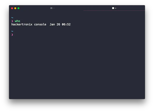 who Linux Command
