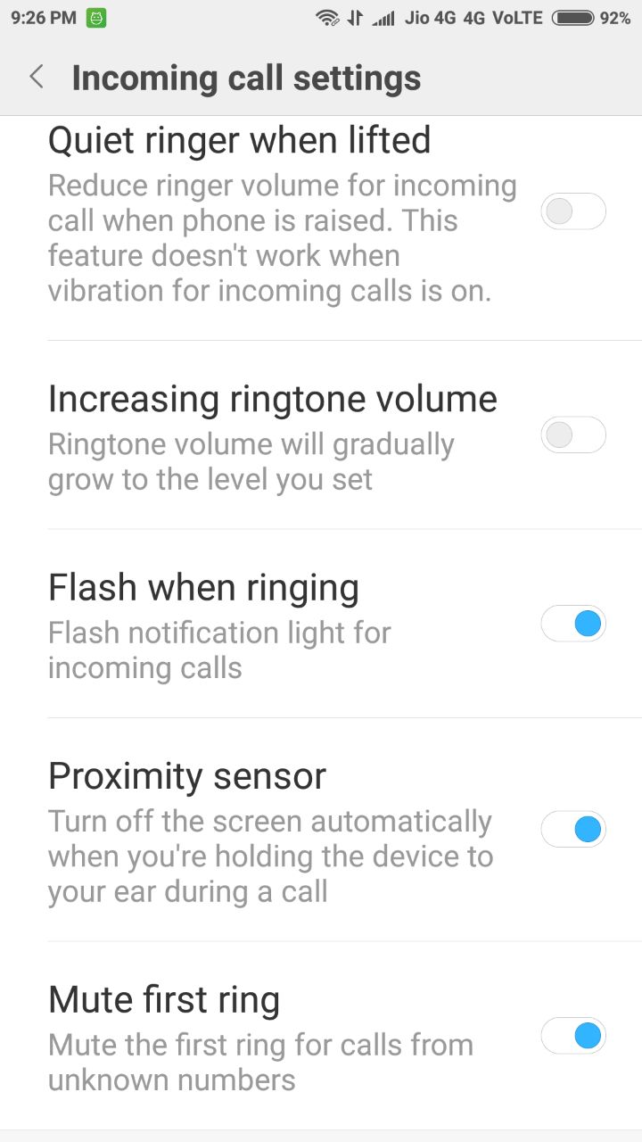 Flash when Ringing