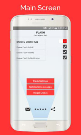 Aplicația de notificări flash