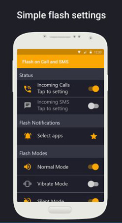 Flash na połączenie i SMS