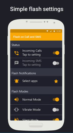 Flash sur appel et SMS