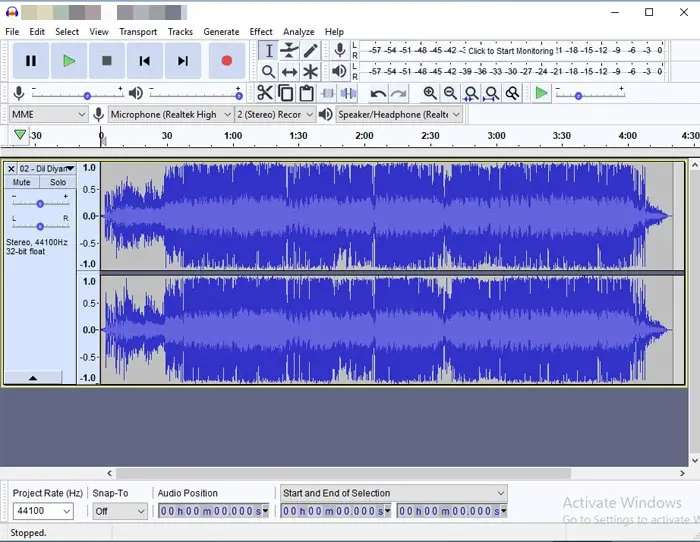 Import File for Noise Audacity