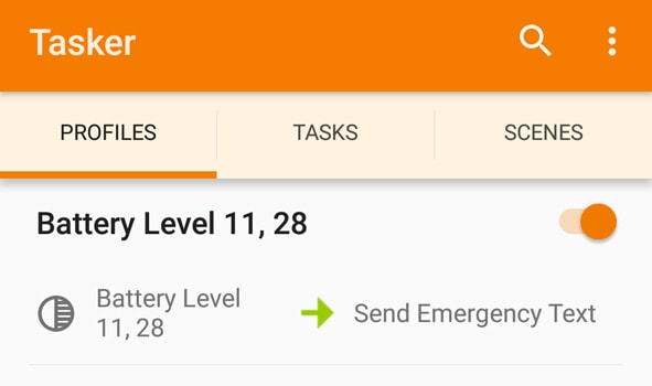 Send Emergency Text When Battery Low