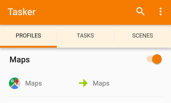 Profils Tasker Google Maps