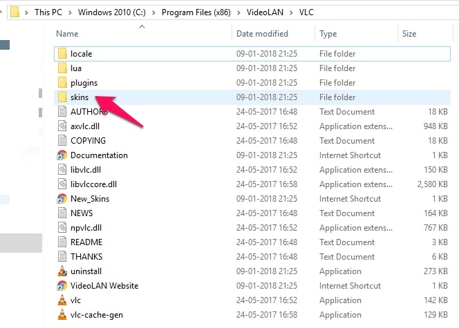 VLC Skins Path