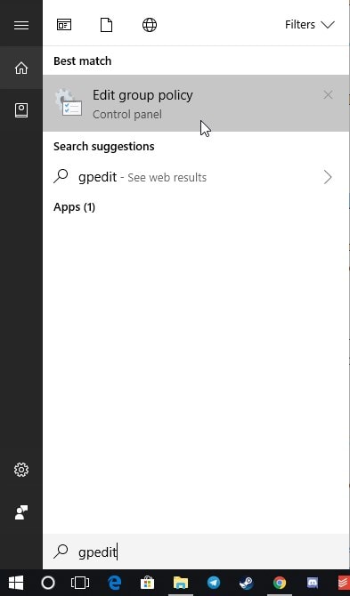 Modifier la stratégie de groupe Windows 10 Changement rapide d'utilisateur