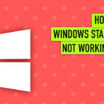 Коригирайте менюто "Старт" на Windows 10, което не работи