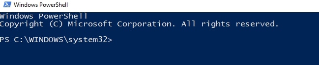 Powershell-venster