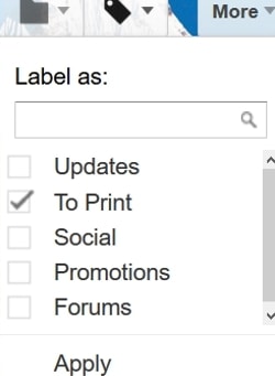 Печатайте имейли с помощта на електронна таблица на Google