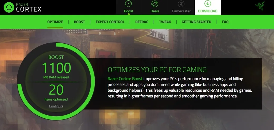 Razer Cortex Boost