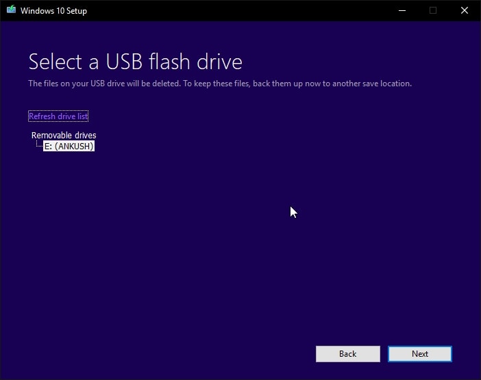 USB 设备选择