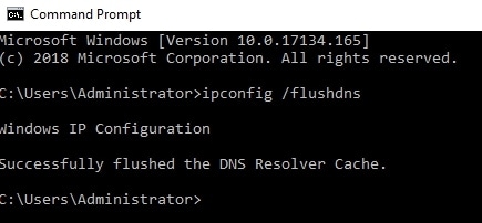 ipconfig/flushdns Command