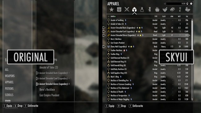 Mod SkyUI Skyrim