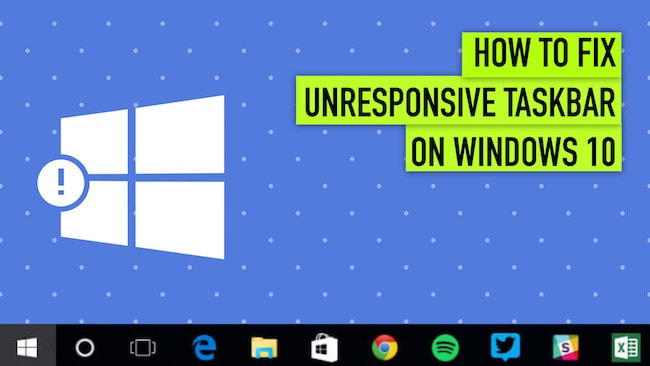 A barra de tarefas do Windows 10 não funciona