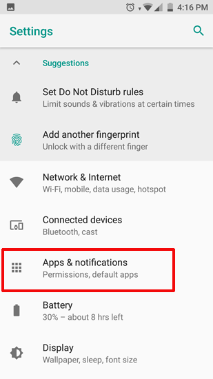 Applications et notifications