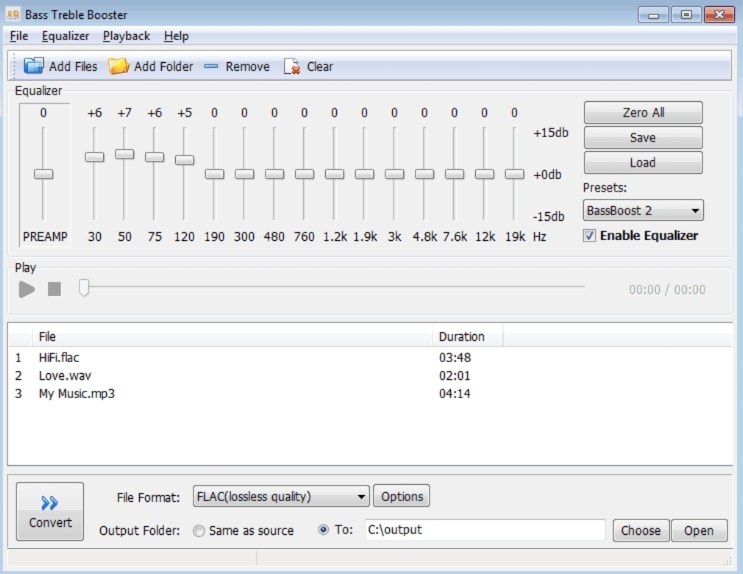 Amplificateur d'aigus graves