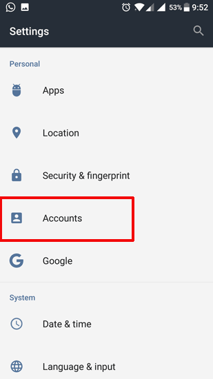 Googleの設定