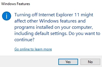 Fenêtre contextuelle Internet Explorer