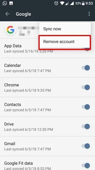 Remove Account