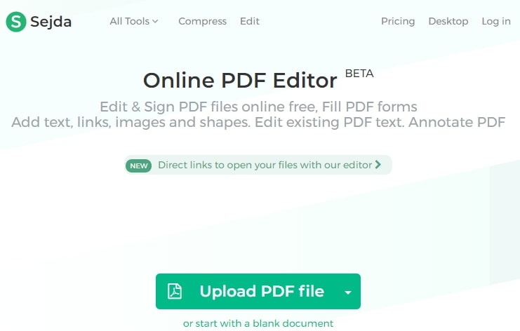 Editor de PDF Sejda