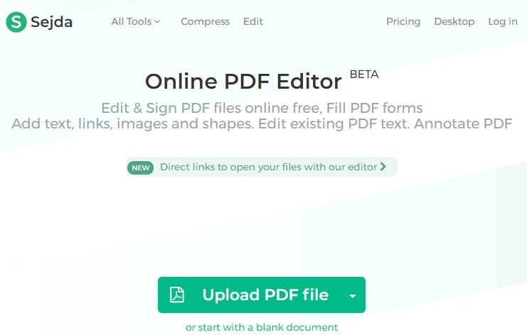 Sejda PDF Editor