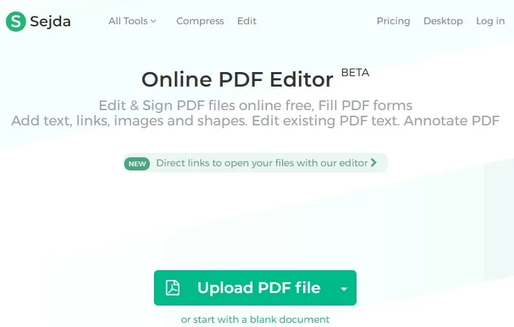 Sejda PDF Editor