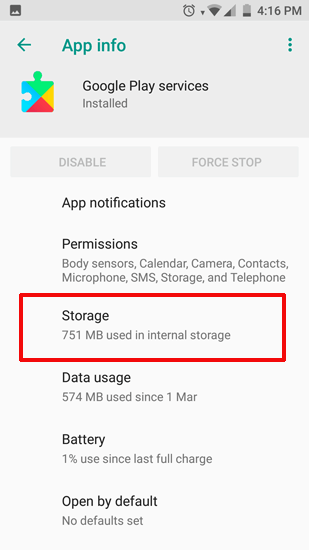 Storage Option