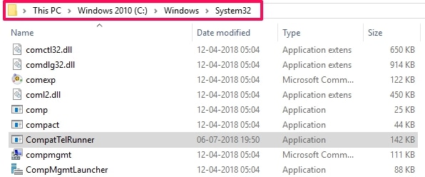 CompatTelRunner in System32 Folder