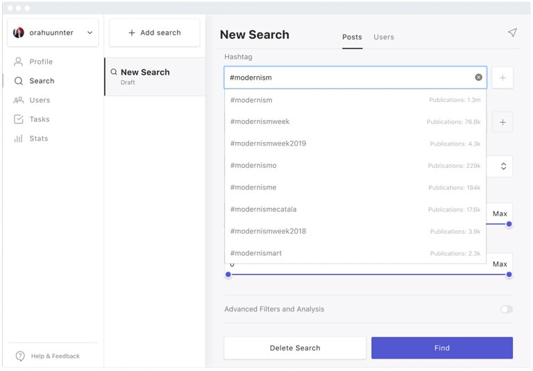 L'interface utilisateur de Combin Growth